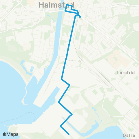 Hallandstrafiken Halmstad Resecentrum—Halmstad Hamnen map