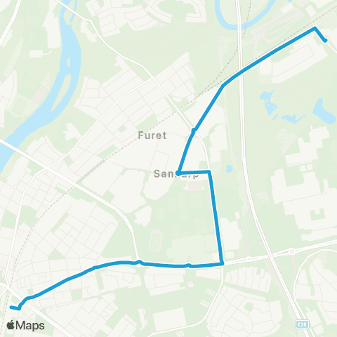 Hallandstrafiken Halmstad Resecentrum—Halmstad Kristinehedsgymnasiet map