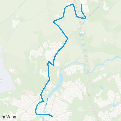 Hallandstrafiken Halmstad Resecentrum—Halmstad Fraktgatan map
