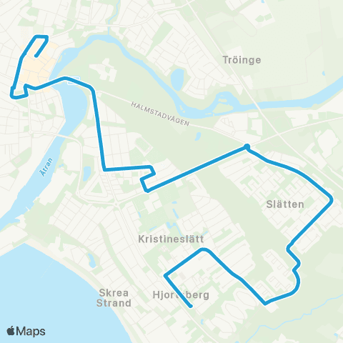 Hallandstrafiken Falkenberg Hjortsberg—Falkenberg Stortorget map