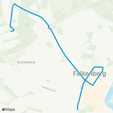 Hallandstrafiken Falkenberg Stortorget—Falkenberg Falkagård map