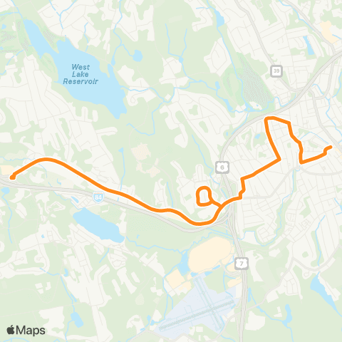 HARTransit Mill Plain Rd. - Brewster map