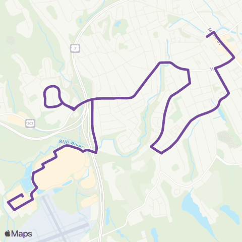 HARTransit Danbury Mall - Lake Ave. map
