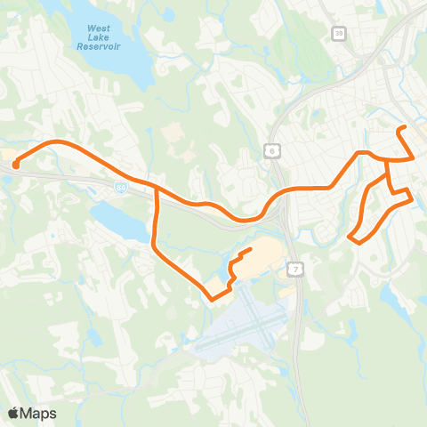 HARTransit Danbury Mall - Mill Plain map