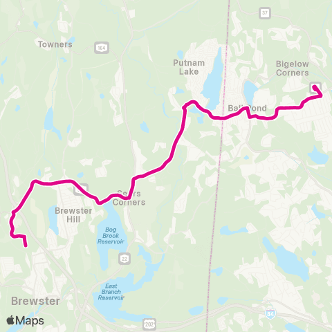 HARTransit New Fairfield - Southeast map