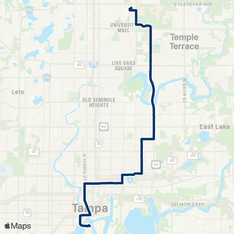 HART 40th Street map