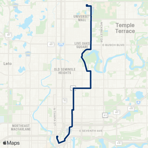 HART 15th / 30th Street map