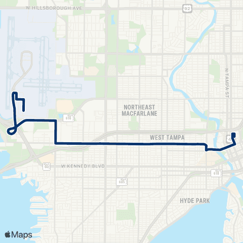 HART Cypress Street map