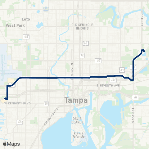 HART Columbus Drive map