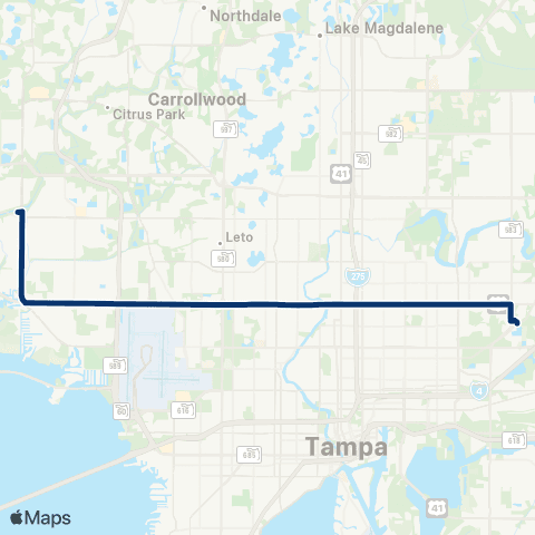 HART Hillsborough Avenue map