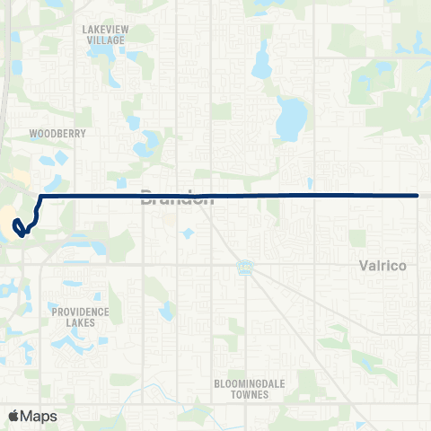 HART Brandon Boulevard map