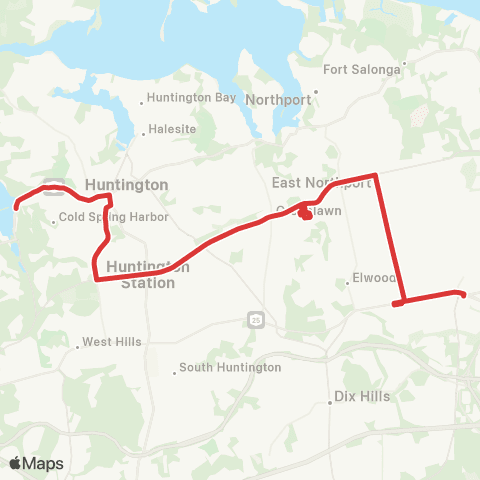 HART Cold Spring Harbor Park to Macy's Plaza map