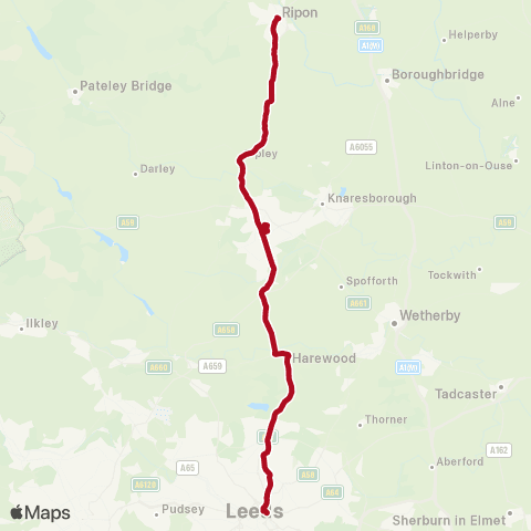 The Harrogate Bus Company Leeds City Bus Sta - Bus Sta Stand 1 map