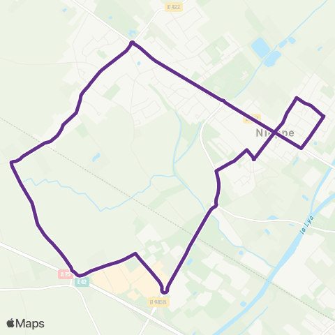 Hop Bus Navette Urbaine Nieppe map