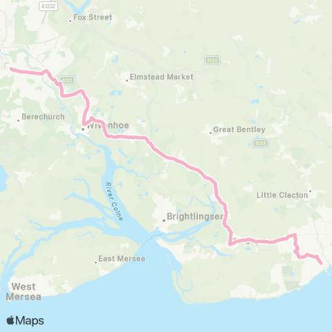 Konectbus Pier Avenue - Head Street map