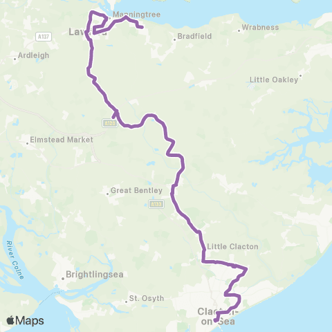 Konectbus Pier Avenue - Rigby Avenue map