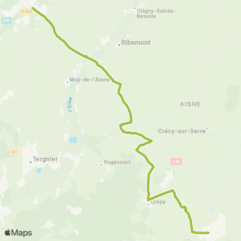 Hauts-de-France Car 02 Saint Quentin - Laon map