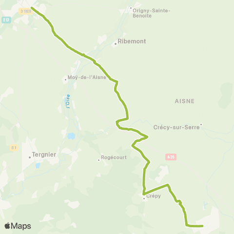 Hauts-de-France Car 02 Saint Quentin - Laon map