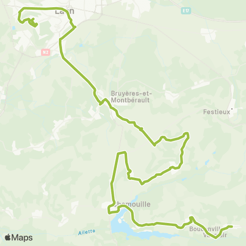 Hauts-de-France Car 02 Chermizy Ailles - Chamouille - Laon map