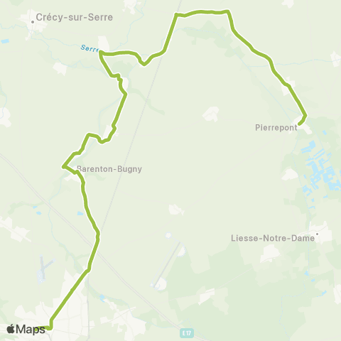 Hauts-de-France Car 02 Toulis - Laon map