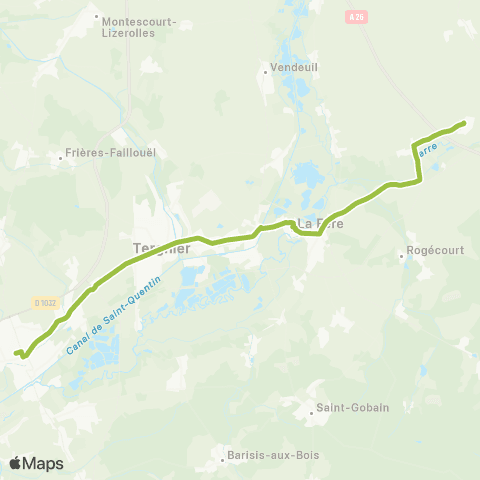 Hauts-de-France Car 02 La Fère - Tergnier - Chauny map