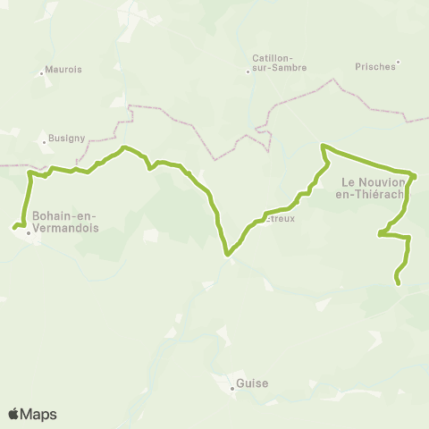 Hauts-de-France Car 02 Hirson - la Capelle - Nouvion - Bohain map
