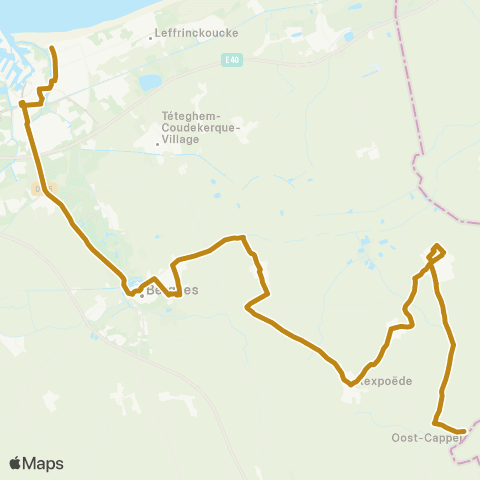 Hauts-de-France Car 59 - Nord Dunkerque / Hondschoote / Oost Cappel map