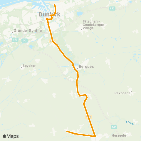 Hauts-de-France Car 59 - Nord Dunkerque / Esquelbecq map