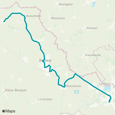 Hauts-de-France Car 59 - Nord Godewaersvelde / Armentières map