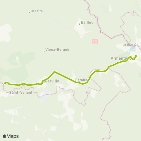 Hauts-de-France Car 59 - Nord Merville / Armentières map