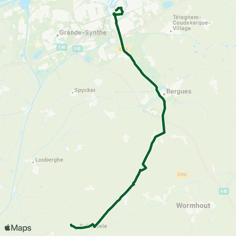 Hauts-de-France Car 59 - Nord Dunkerque / Bollezeele map