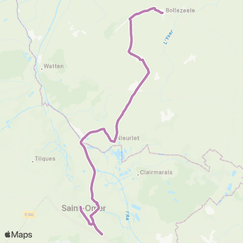 Hauts-de-France Car 59 - Nord Bollezeele / St Omer map