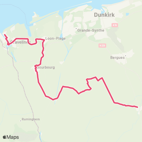 Hauts-de-France Car 59 - Nord Dunkerque / Steene / Bierne / Bergues map