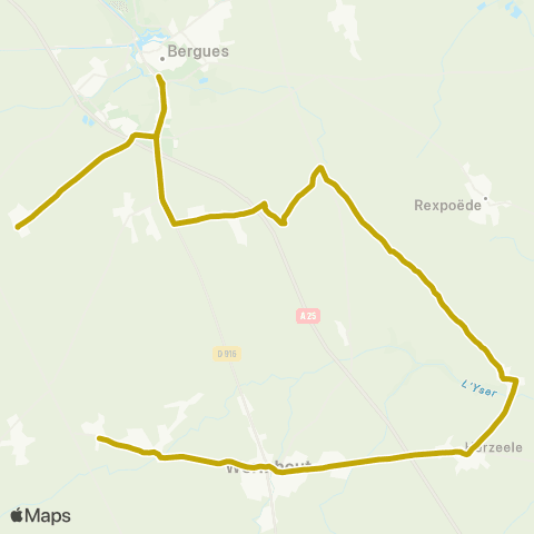 Hauts-de-France Car 59 - Nord Wormhout / Bambecque / West Cappel / Wylder map