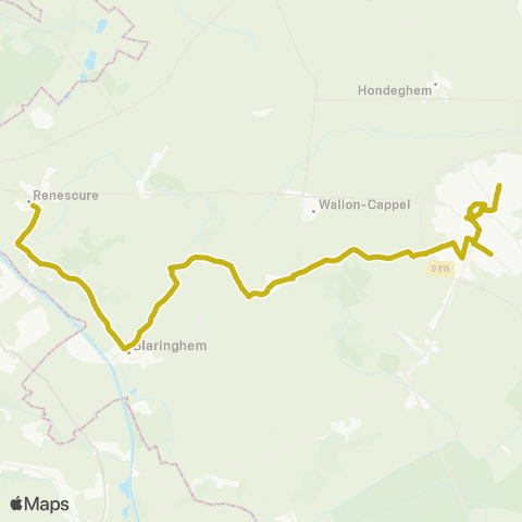 Hauts-de-France Car 59 - Nord Renescure / Hazebrouck map