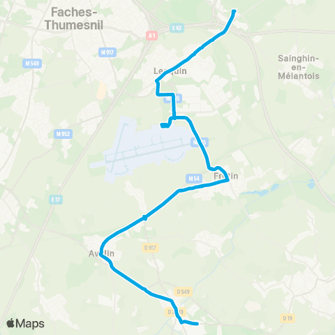 Hauts-de-France Car 59 - Nord Pont À Marcq / Villeneuve D'Ascq map