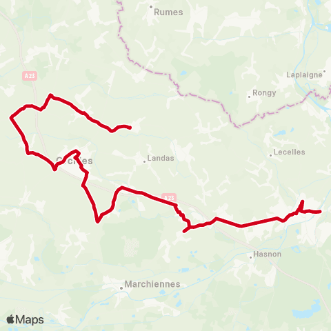 Hauts-de-France Car 59 - Nord Orchies / Brillon / St Amand les Eaux map