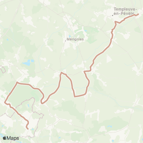 Hauts-de-France Car 59 - Nord Collège Dolto - Pont-À-Marcq Aller map