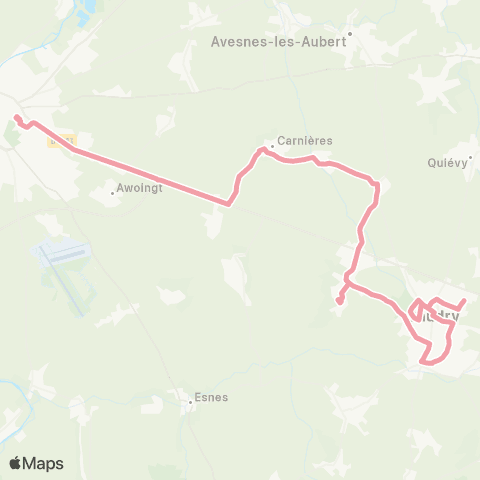 Hauts-de-France Car 59 - Nord Cambrai - Caudry map