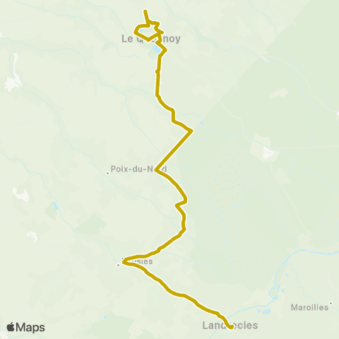 Hauts-de-France Car 59 - Nord Landrecies - le Quesnoy map