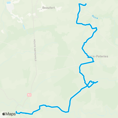 Hauts-de-France Car 59 - Nord Solre-le-Château - Avesnes-sur-Helpe map
