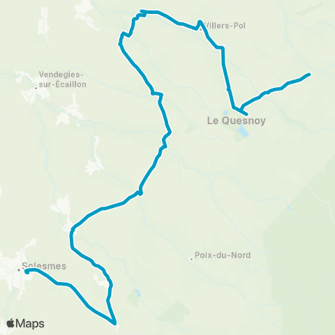Hauts-de-France Car 59 - Nord Solesmes - le Quesnoy map