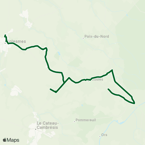 Hauts-de-France Car 59 - Nord Landrecies - le Cateau map