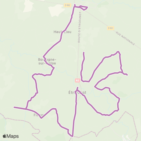 Hauts-de-France Car 59 - Nord Beaurepaire-s/-Sambre - Avesnes-s/-Helpe map