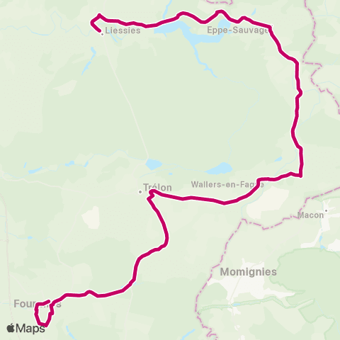 Hauts-de-France Car 59 - Nord Liessies - Fourmies map