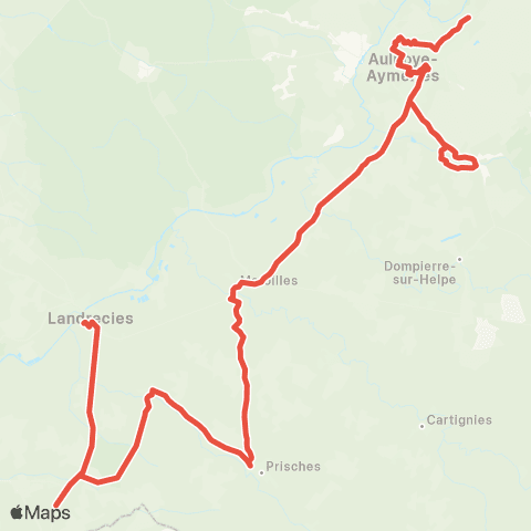 Hauts-de-France Car 59 - Nord Landrecies - Aulnoye-Aymeries map