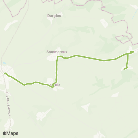 Hauts-de-France Car 60 Marché de Grandvillers map