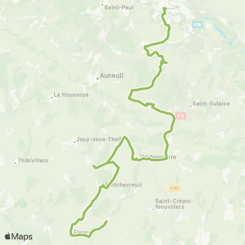 Hauts-de-France Car 60 Senots-Valdampierre-Beauvais map