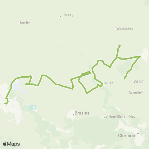 Hauts-de-France Car 60 Saint Just en Chaussée - Beauvais map