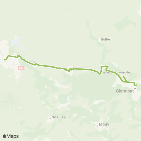 Hauts-de-France Car 60 Clermont - Beauvais map